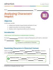 analyzing characters' impact: mastery test|which statement best expresses how ruth’s character advances the plot.